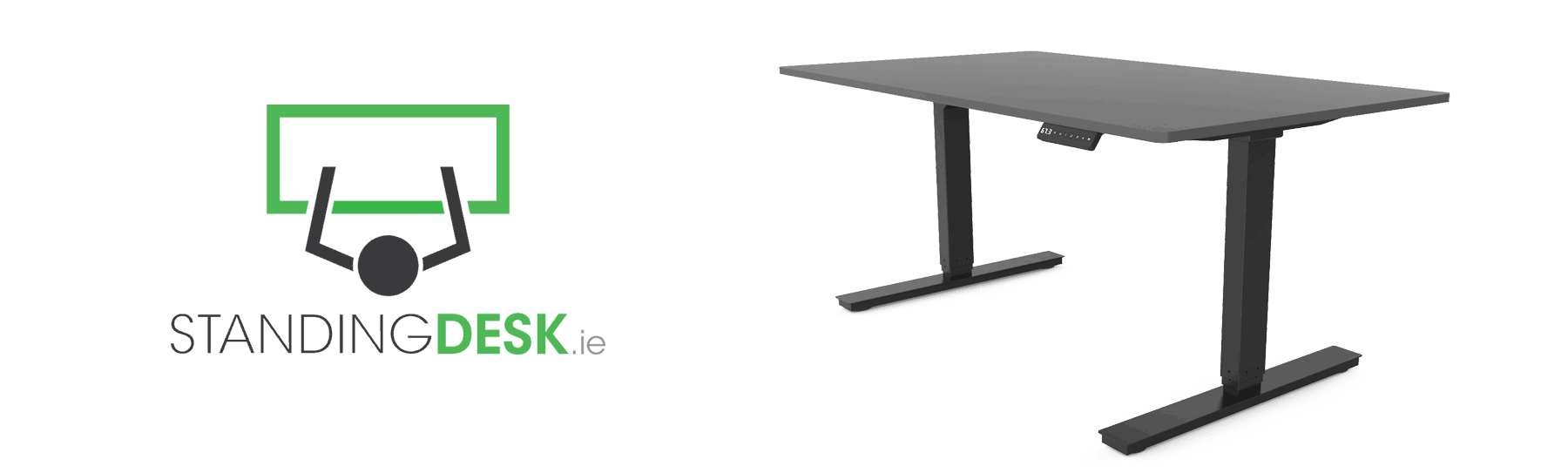 Standing Desk logo and motorized height adjustable desk
